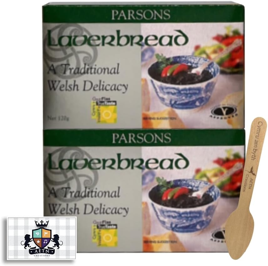 AETN Creations Parsons Laverbread Bundle 2x120g Nutritious and Healthy Welsh Delicacy