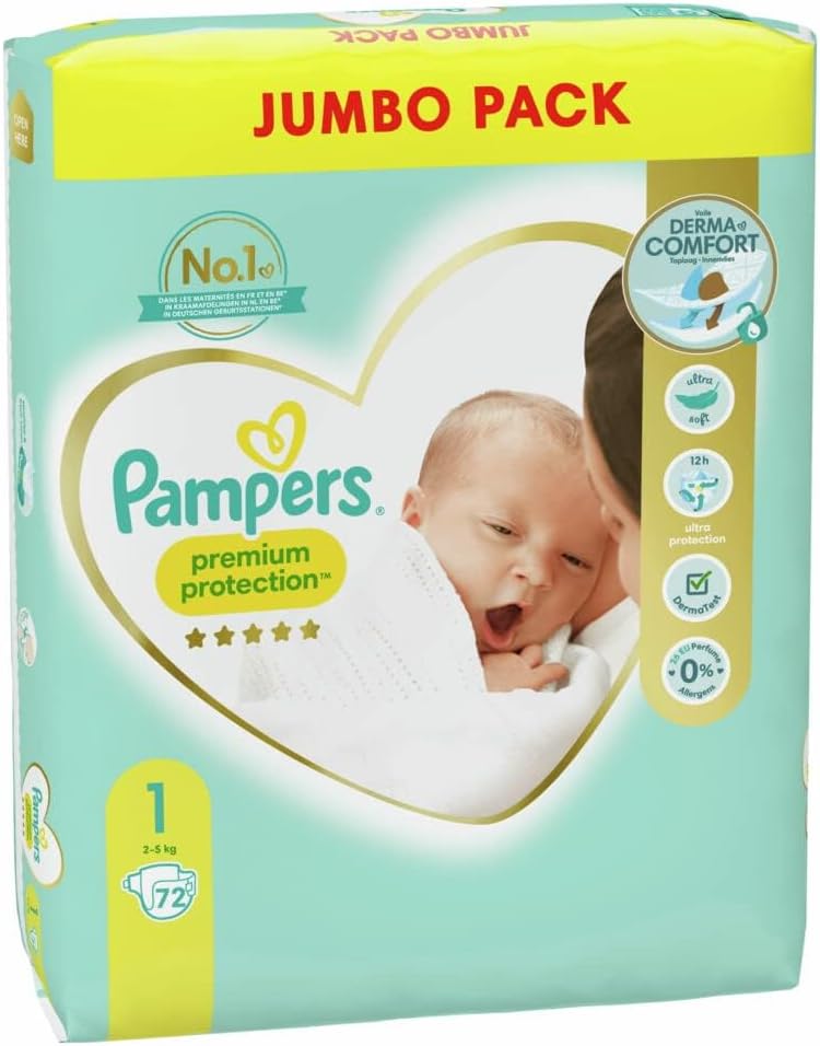 Pampers - Pampers Premium Protection (Size 1) Baby Swaddles 2-5 kg - 72 Pieces