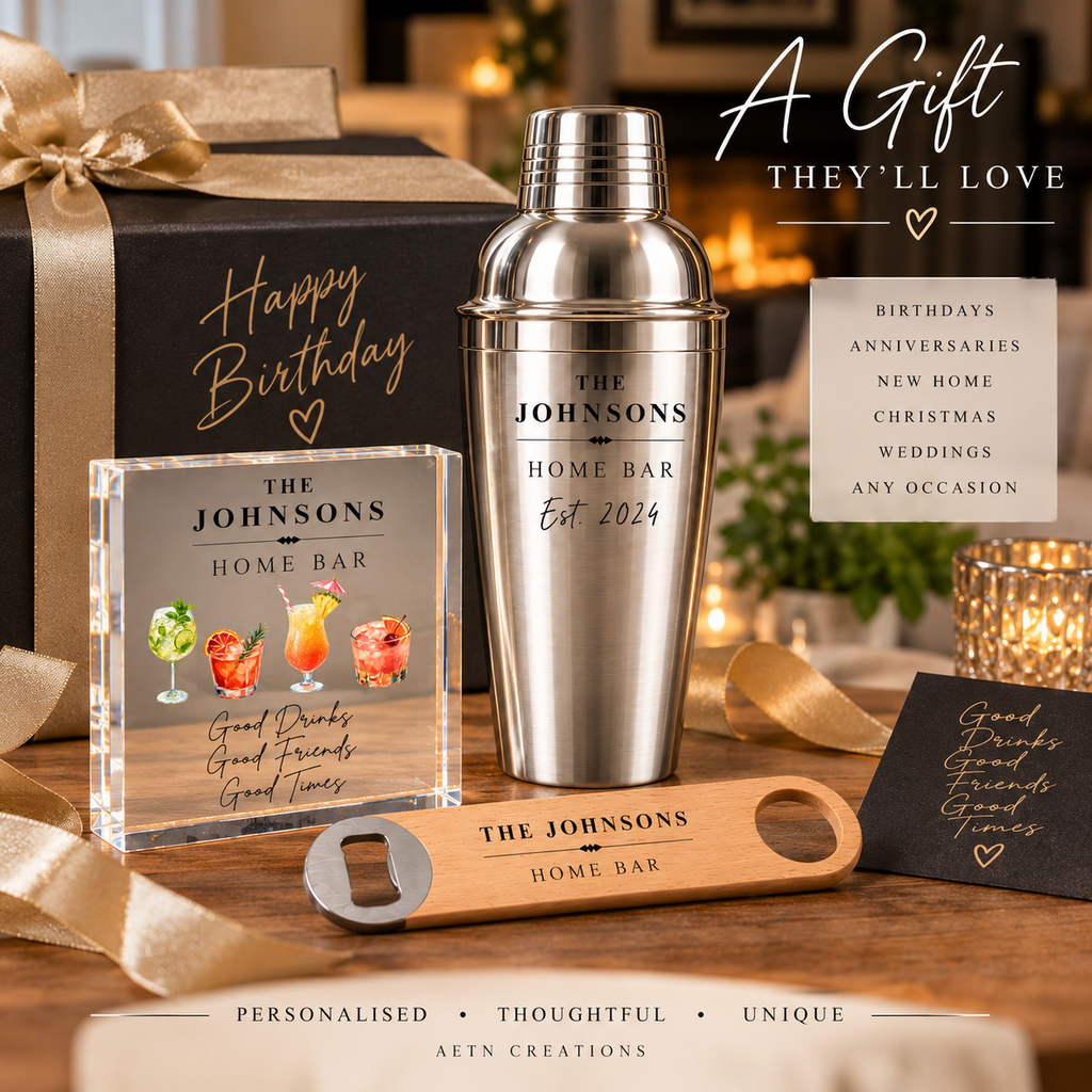 Personalised Home Bar Gift Set