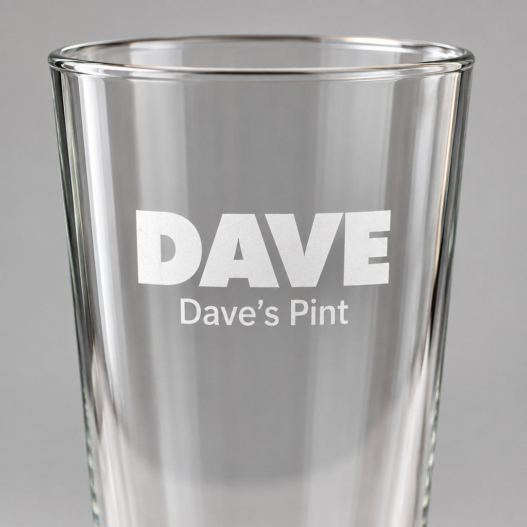 Personalised Pint Glass Gift Set