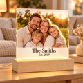 Personalised LED Photo Light Acrylic Night Lamp Gift Memorial Wedding Christmas