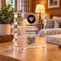 Personalised 10cm acrylic WiFi QR code block