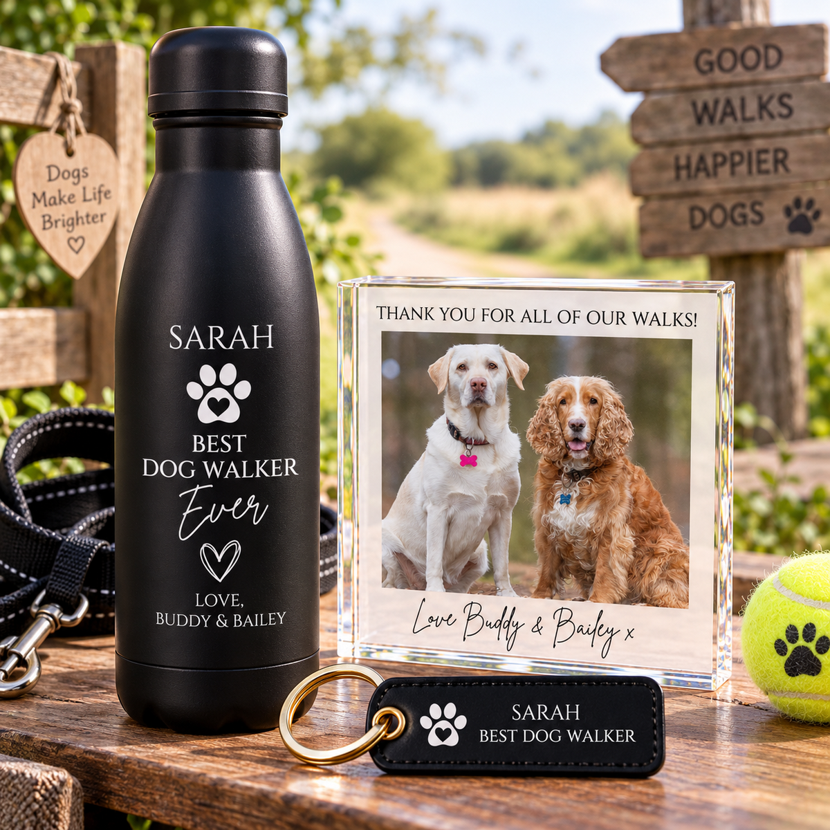 Personalised Dog Walker Gift Set
