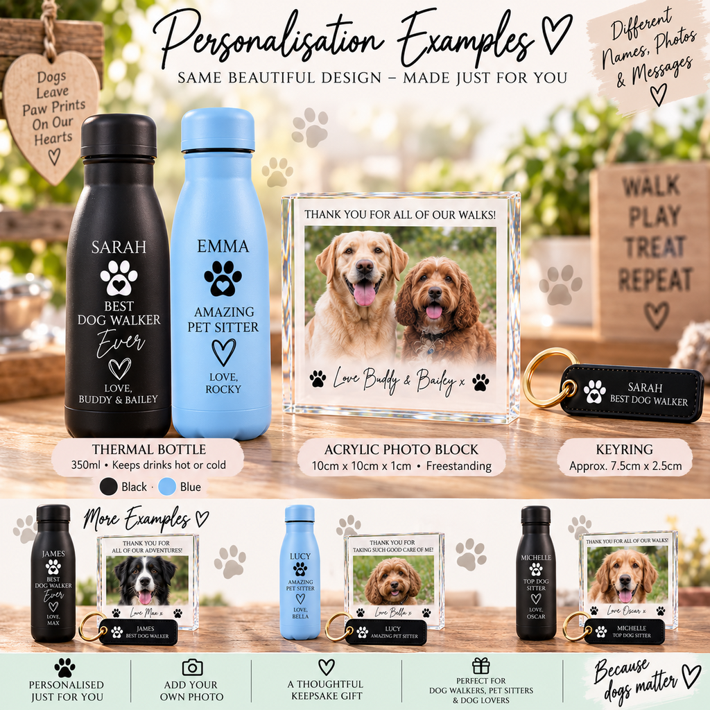 Personalised Dog Walker Gift Set