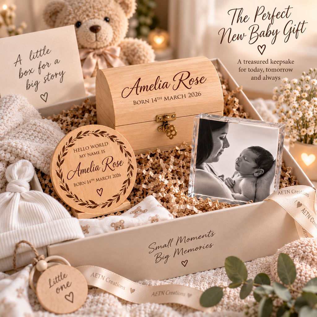 Personalised New Baby Keepsake Gift Set