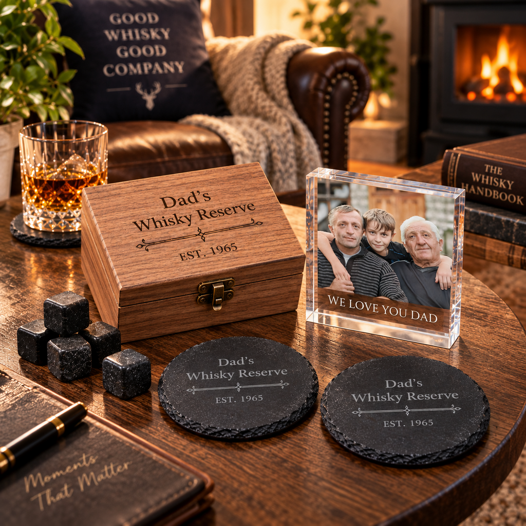 Personalised Whisky Stones Gift Set