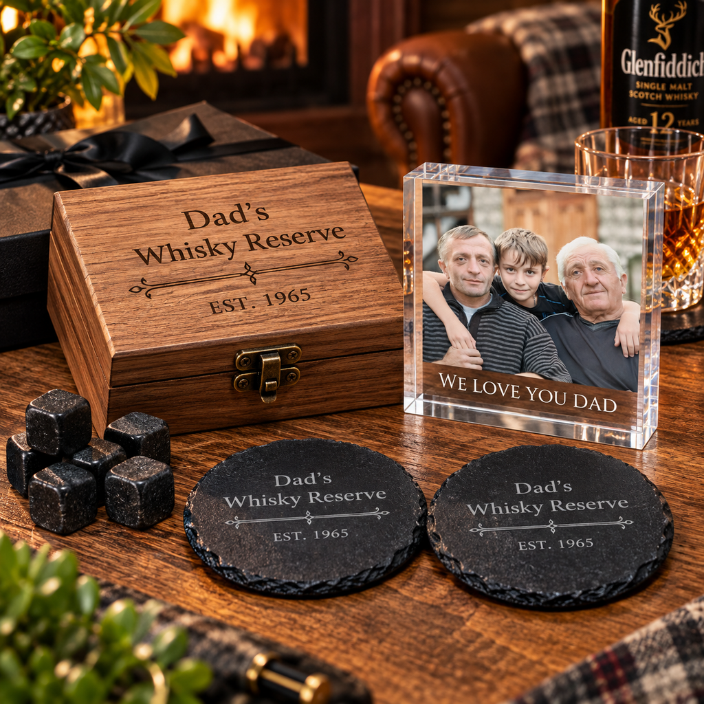 Personalised Whisky Stones Gift Set