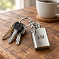 Personalised 1oz Mini Hip Flask Keyring