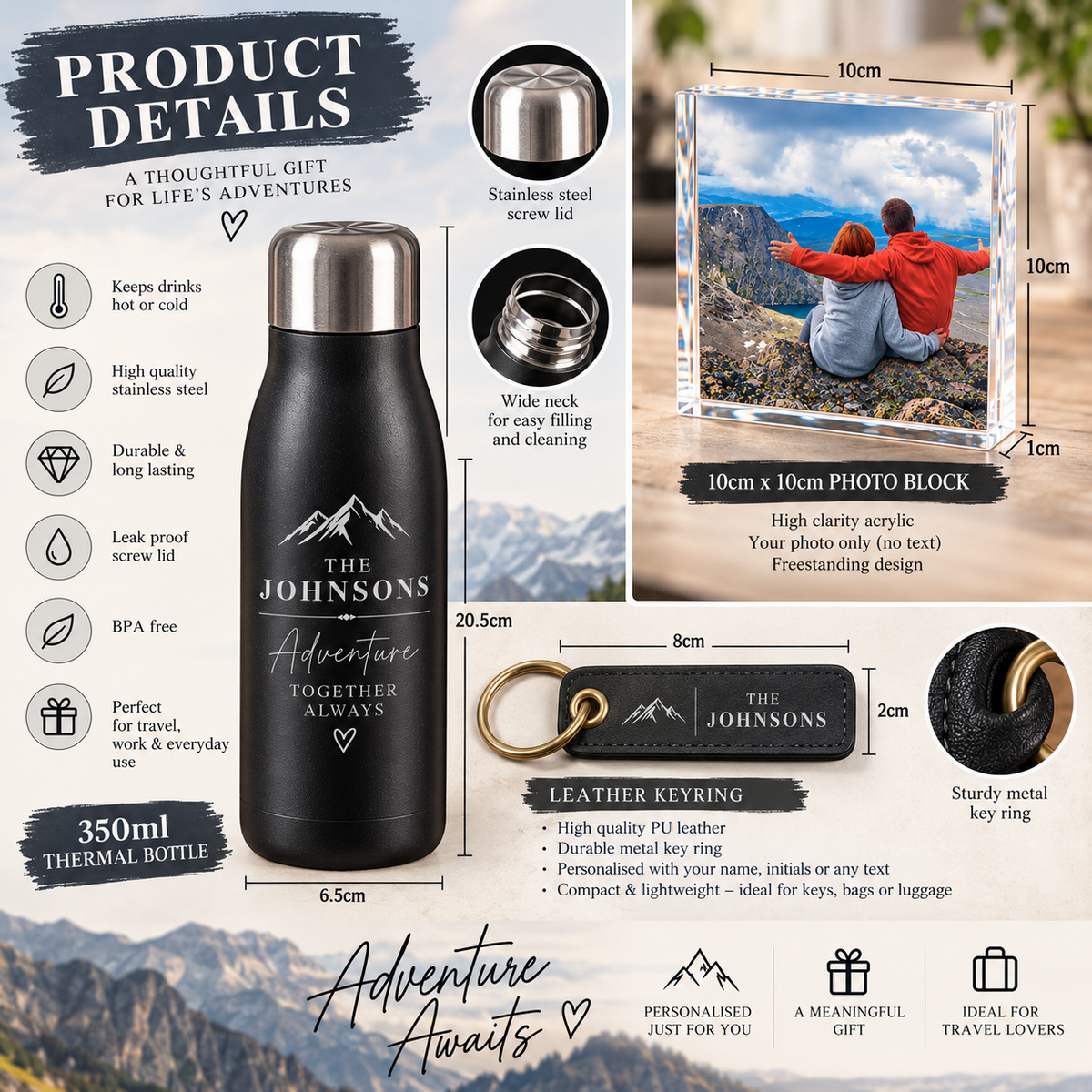 Personalised Travel Gift Set