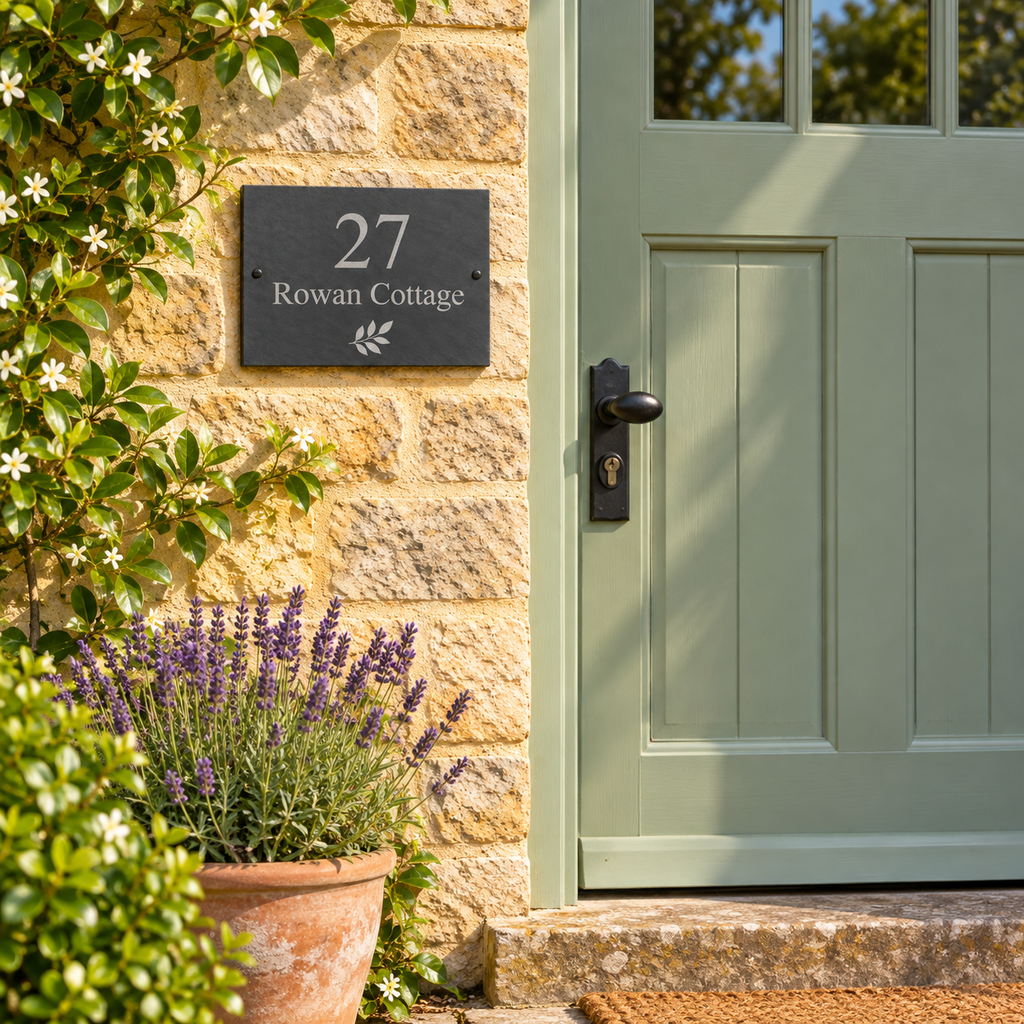 Personalised Slate House Sign Engraved 25x20cm