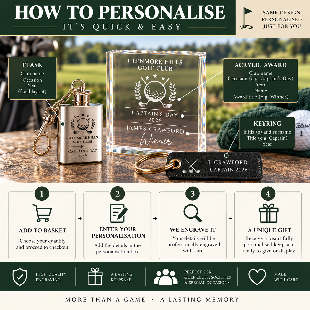 Personalised Golf Gift Set