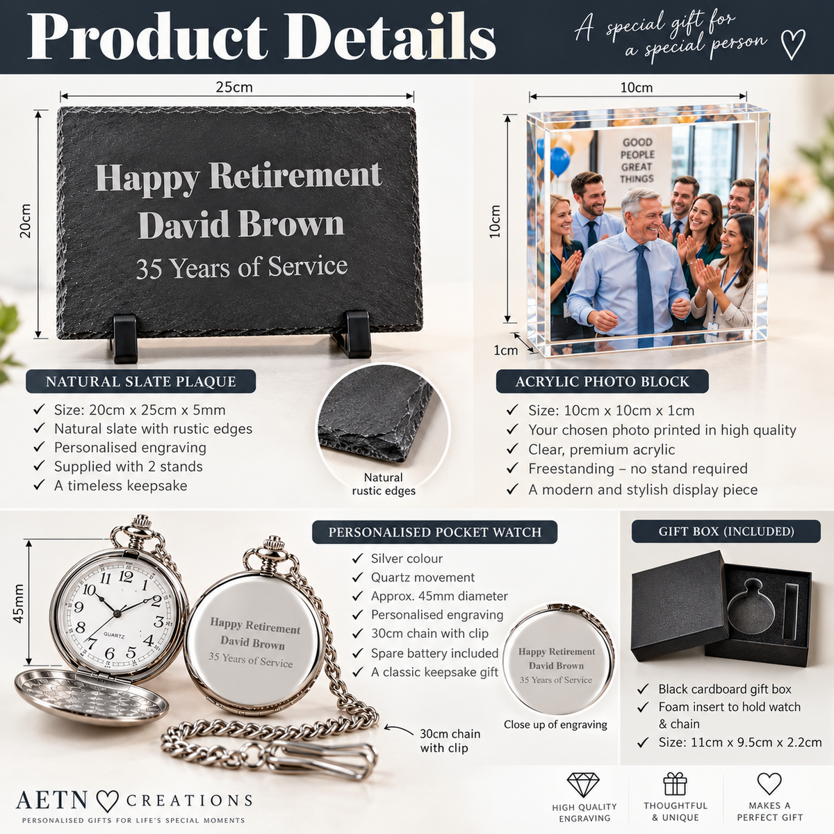 Personalised Retirement Gift Set