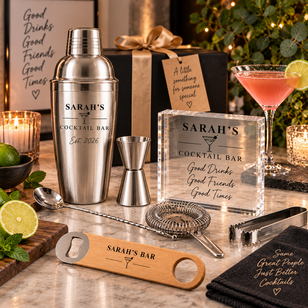 Personalised Cocktail Shaker Gift Set