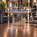 Personalised 10cm acrylic Google review QR code block