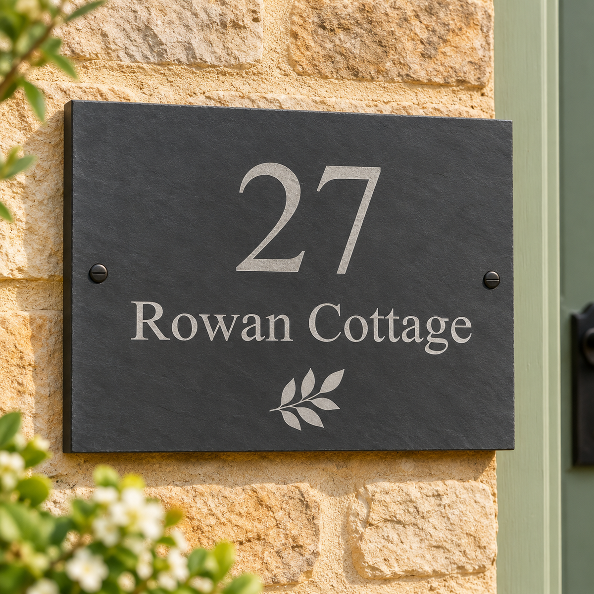 Personalised Slate House Sign Engraved 25x20cm