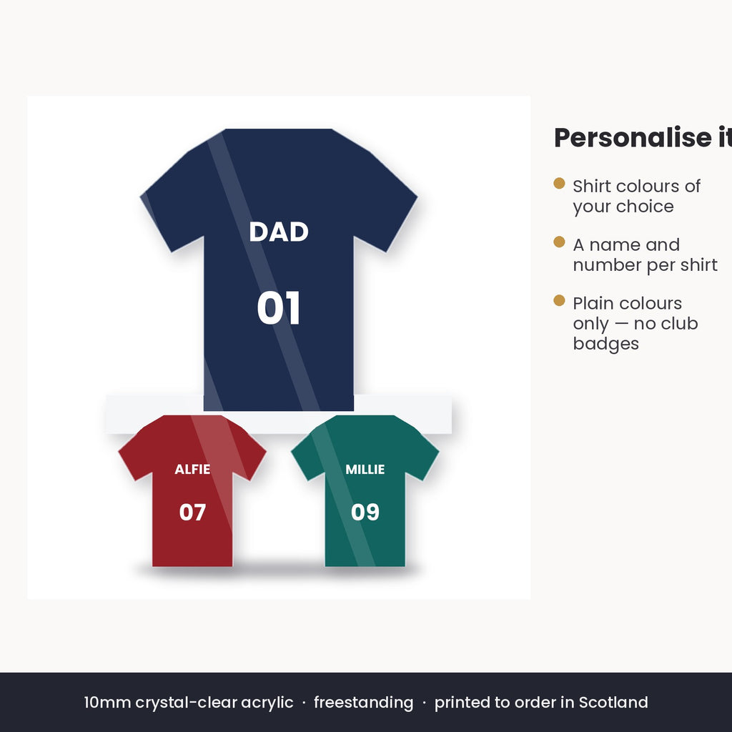 How to personalise the football shirts block