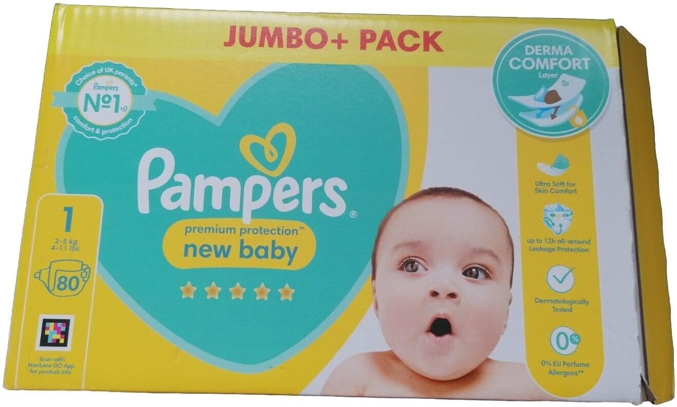 Pampers New Baby, Size 1, 80 Count