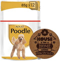 AETN Creations Wet Poodle Dog Food Bundle 12x85g Pouches plus AETN Coaster, Tailored Nutrition for Your Precious Poodle Over 10 Months Old