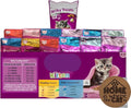 AETN Creations Kitten Wet Mixed Pack 6 Fish 6 Poultry in Jelly with Milky Treats and AETN Creations Cat Coaster, Perfect for Happy, Healthy, Growing Kittens