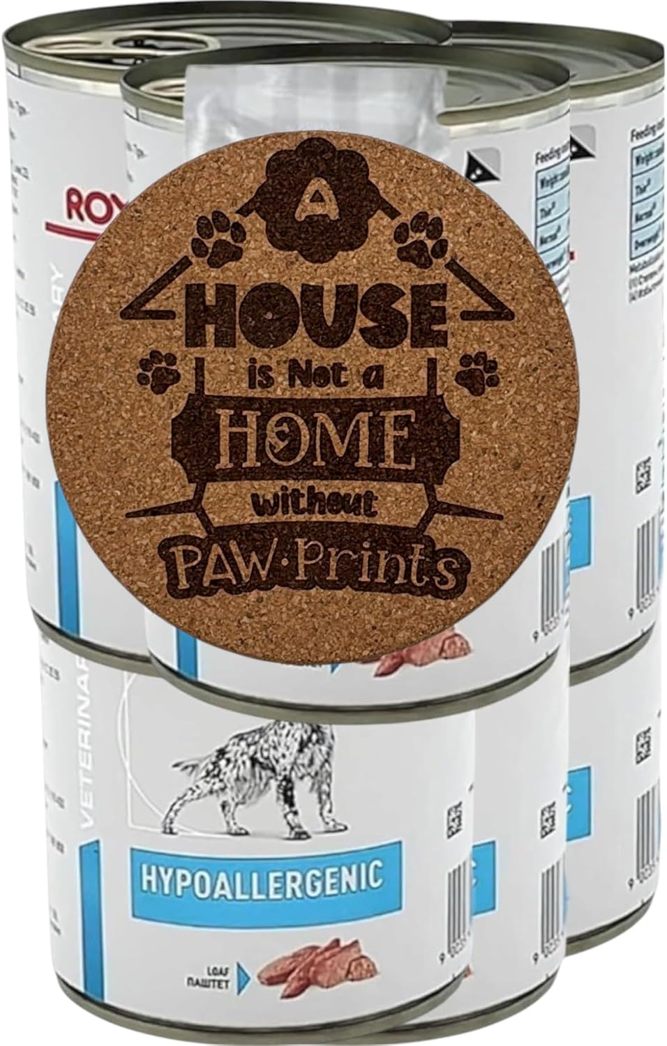 AETN Creations Hypoallergenic Wet Dog Food in Loaf – 6 x 400g Cans – Gently Cooked, Sensitive Recipe for Adult Dogs with AETN Exclusive Coaster
