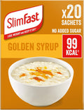 SlimFast • Meal Replacement Porridge Sachets • Golden Syrup Flavour • 20 Sachets • Weight loss Formula • Only 99 Calories Per Sachet • 5g Protein • High in Fibre • No Added Sugar