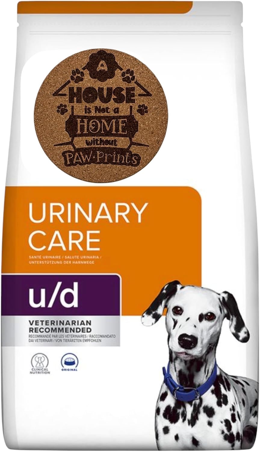 AETN Creations U/D Urinary Care Dry Dog Food 4kg Bundle – Special Formula to Support Canine Urinary Health + AETN Exclusive Dog Coaster