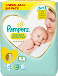 Pampers Premium Protection Size 1 x 72 Nappies, 2 kg - 5 kg