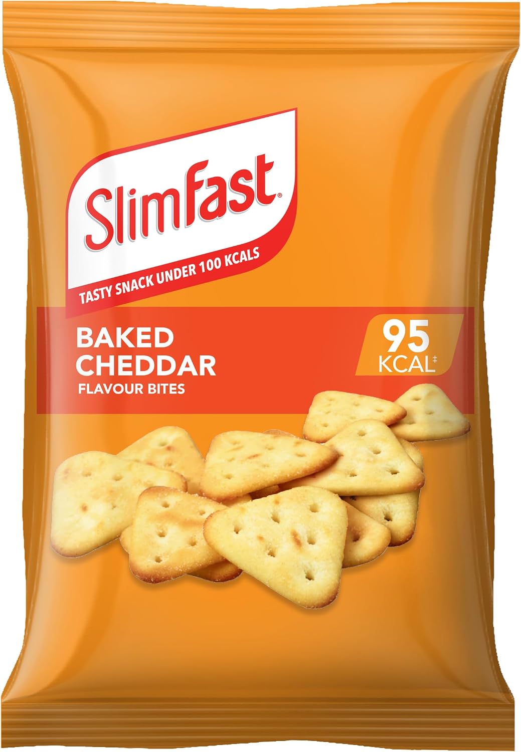SlimFast • Baked Cheddar Cheese Bites • Oven Baked not Fried • Only 95 Cals • Healthy Snack • Low Calorie • 24 x 23g