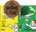 AETN Creations Creamy Cat Treats Bundle – 8 x 10g Lickable Cheese & Catnip Sticks, Plush Mouse Toy & Exclusive Engraved Cork Coaster – Training Reward, Food Topper & Gift for Cat Lovers