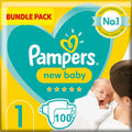 Pampers New Baby Size 1, 2 x 50 Nappies, 2kg-5kg, Monthly Box