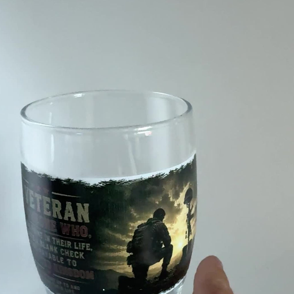 Veteran pint glass - A Veteran Is Someone Who design