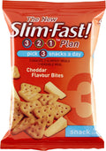 SlimFast Cheddar Bites Snack Bag 22 g - Pack of 12