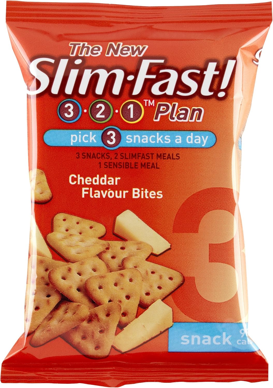 SlimFast Cheddar Bites Snack Bag 22 g - Pack of 12