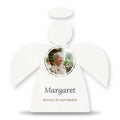 Personalised angel acrylic memorial photo block with photo and name