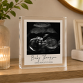 Personalised baby scan acrylic block with ultrasound photo