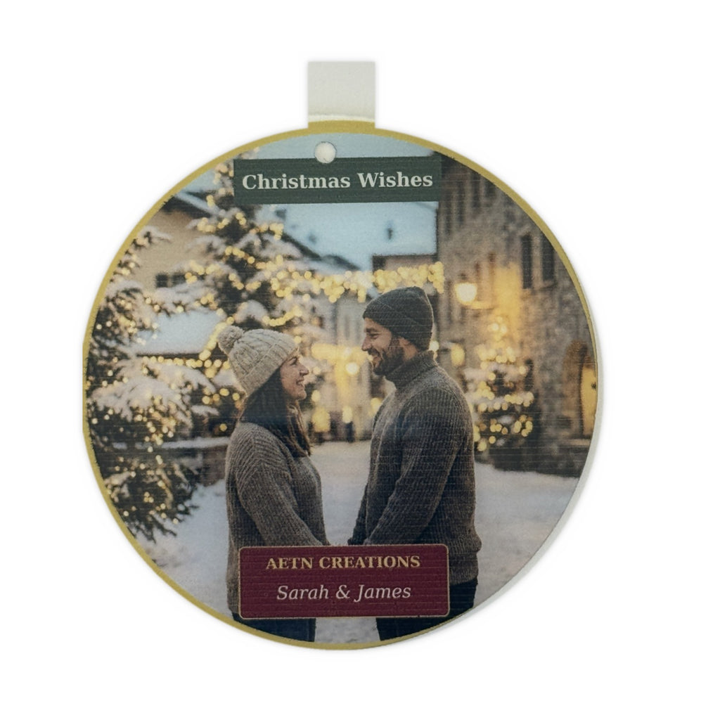 Personalised photo Christmas bauble