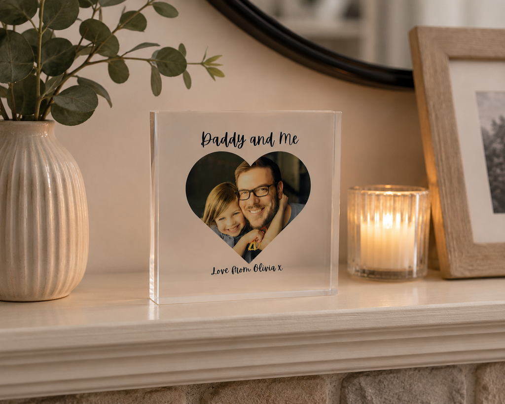 Daddy and Me acrylic block Fathers Day gift view