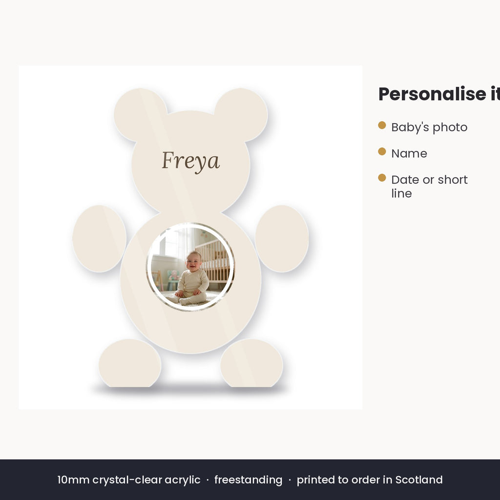 How to personalise the teddy photo block