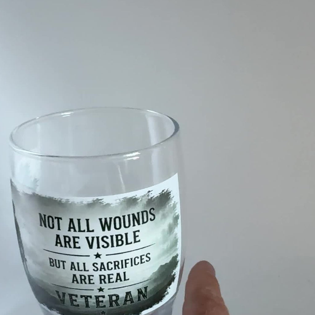 Veteran pint glass - Not All Wounds Are Visible design