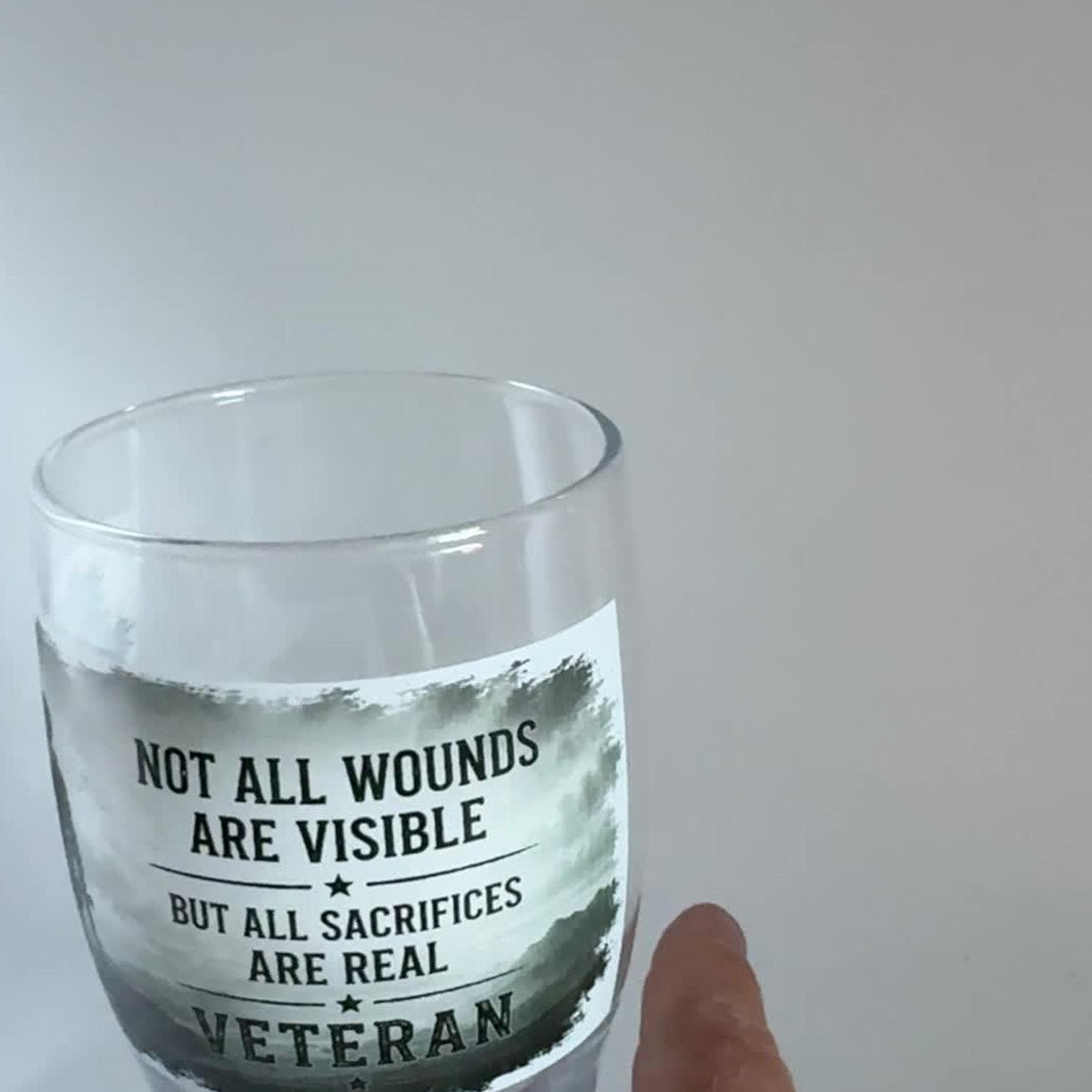 Veteran pint glass - Not All Wounds Are Visible design