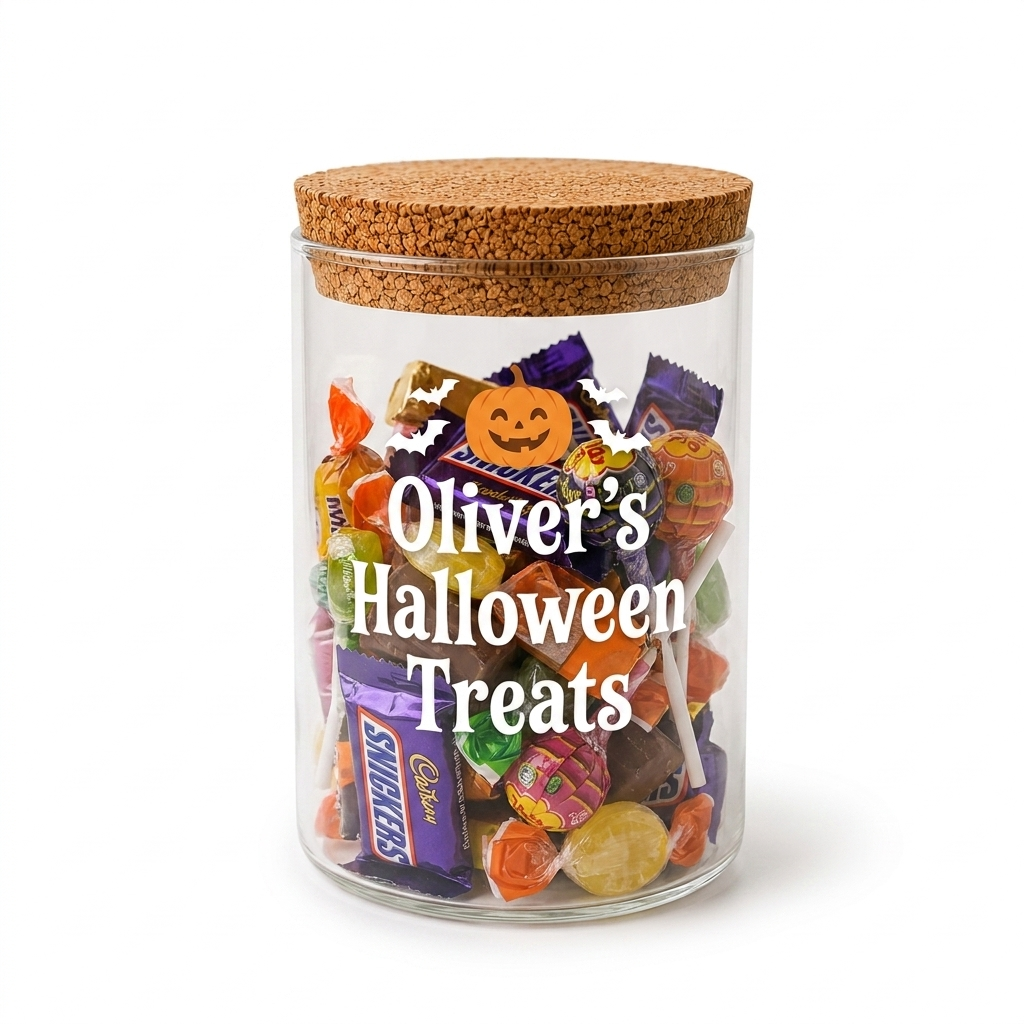 Personalised Halloween Treat Jar (600ml)