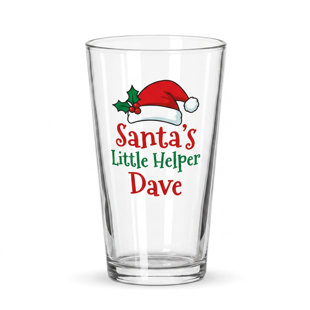 Personalised Christmas Pint Glass
