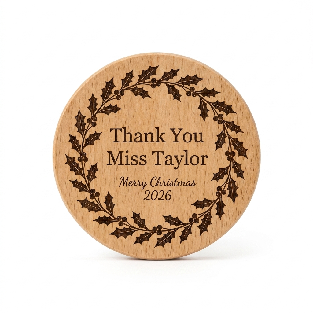 Personalised Teacher Christmas Coaster