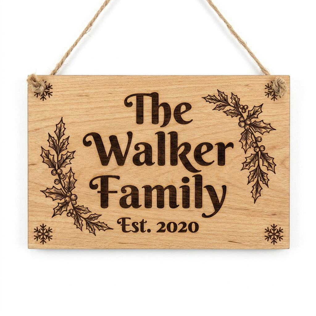Personalised Family Christmas Sign