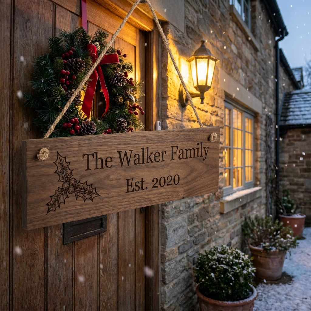 Personalised Family Christmas Sign