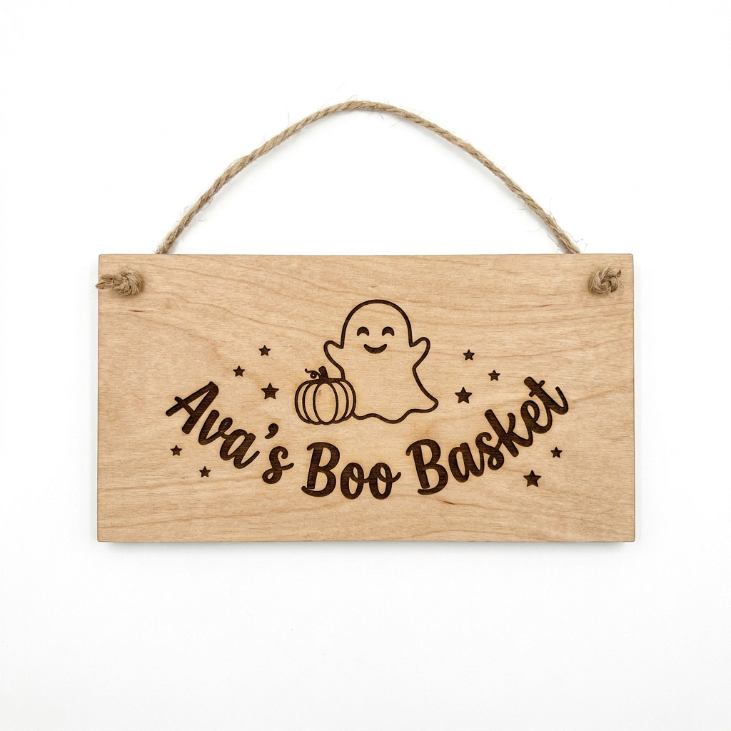 Personalised Boo Basket Sign