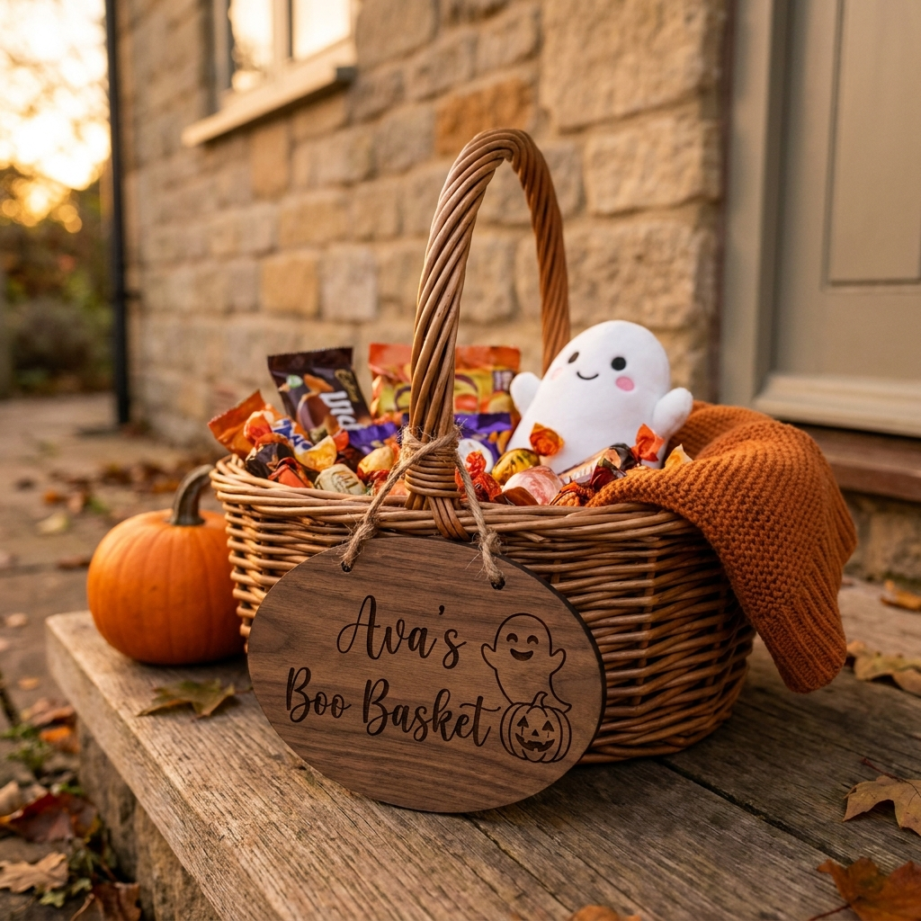 Personalised Boo Basket Sign