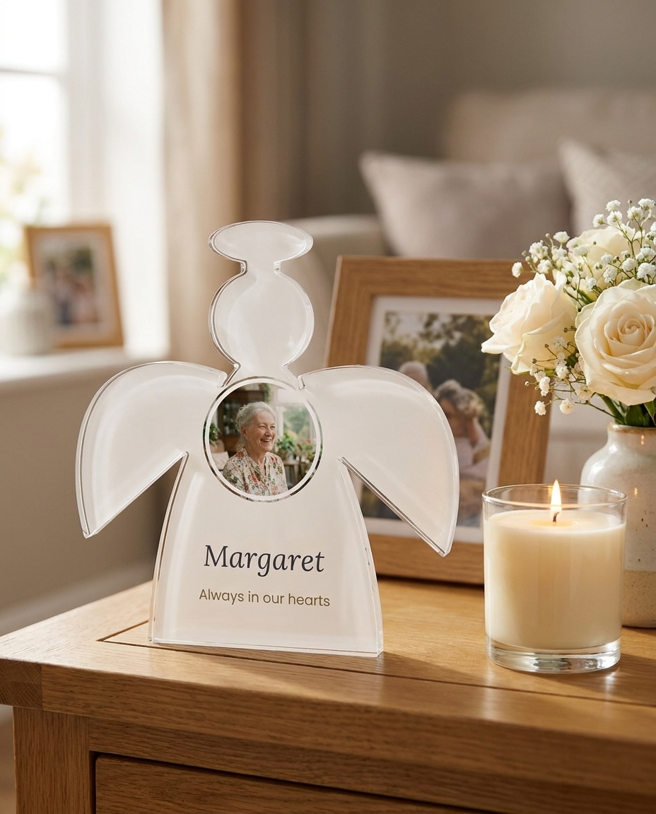 Angel memorial block styled scene