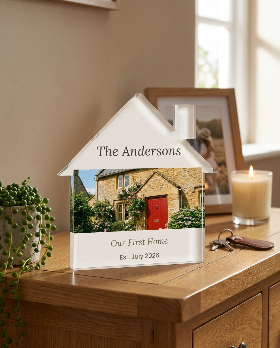New home house block on a console