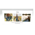 Personalised Dad photo collage acrylic block 20cm x 10cm with three photos on white background